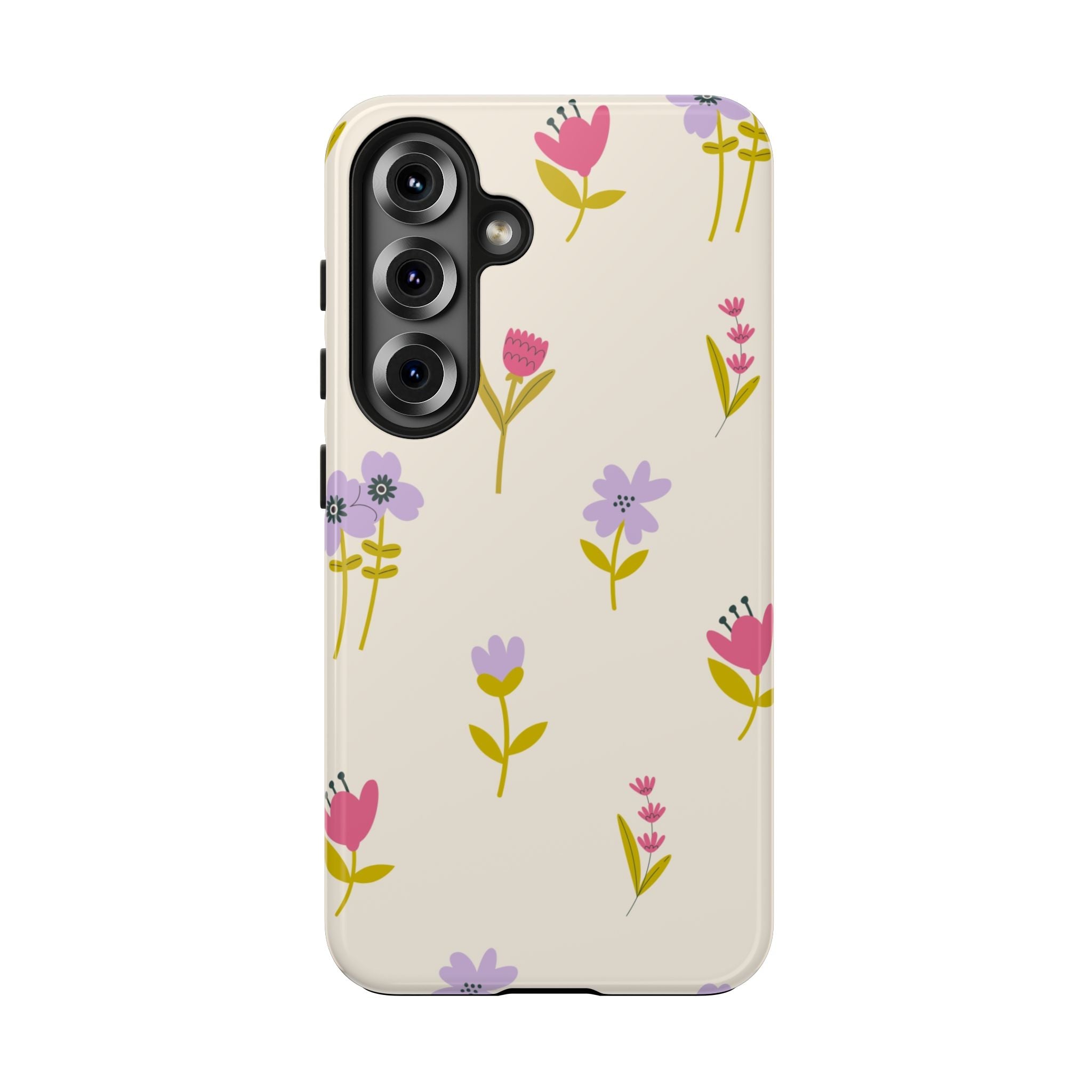 Floral Ditsy Tough Phone Case — Pastel Wildflower Protective Cover