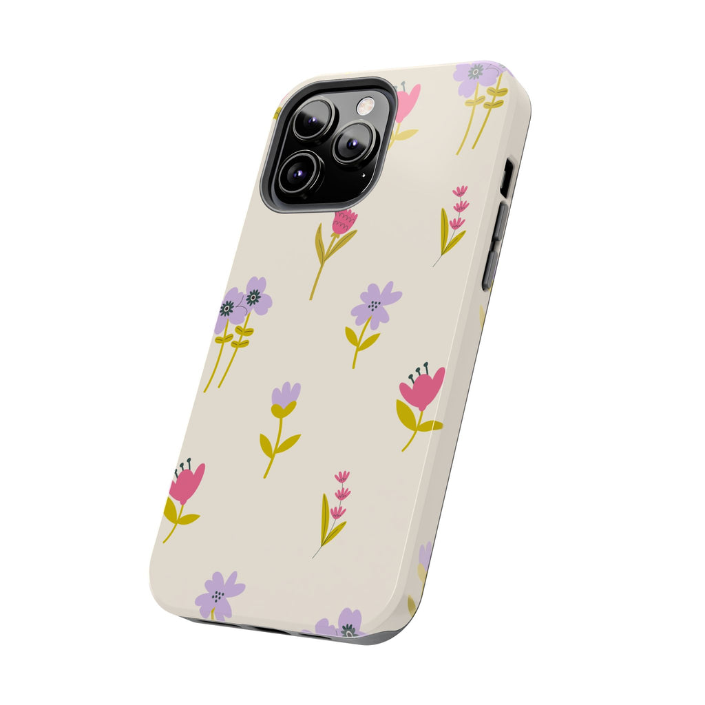 Floral Ditsy Tough Phone Case — Pastel Wildflower Protective Cover
