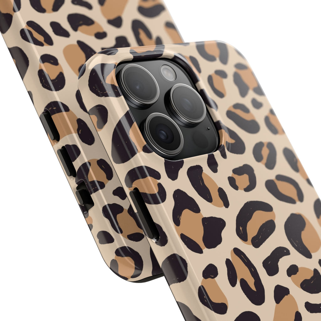 Leopard Print Tough Phone Case — Durable Slim Protective iPhone Cover