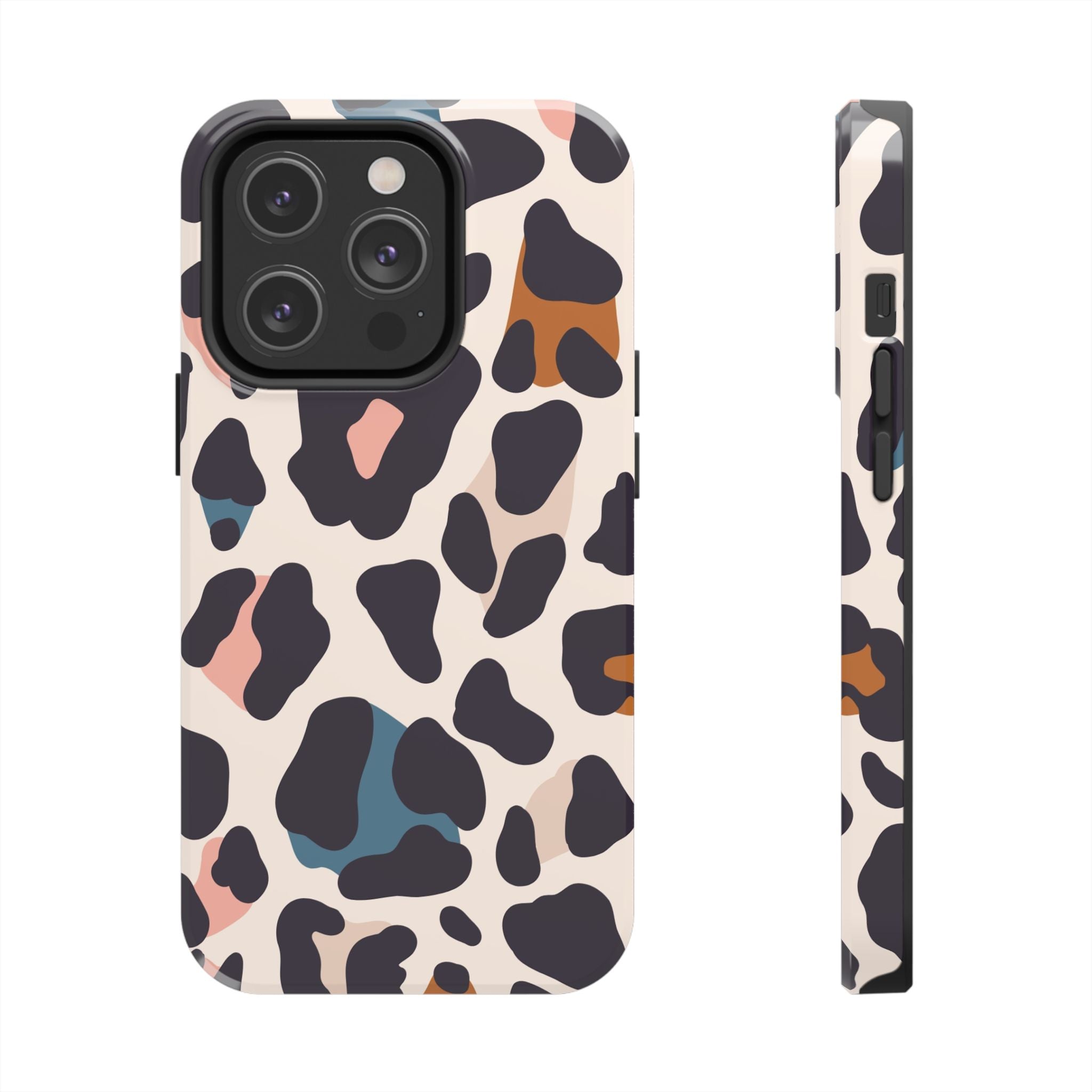Leopard Spot Tough Phone Case — Pastel Animal Print Protective Cover