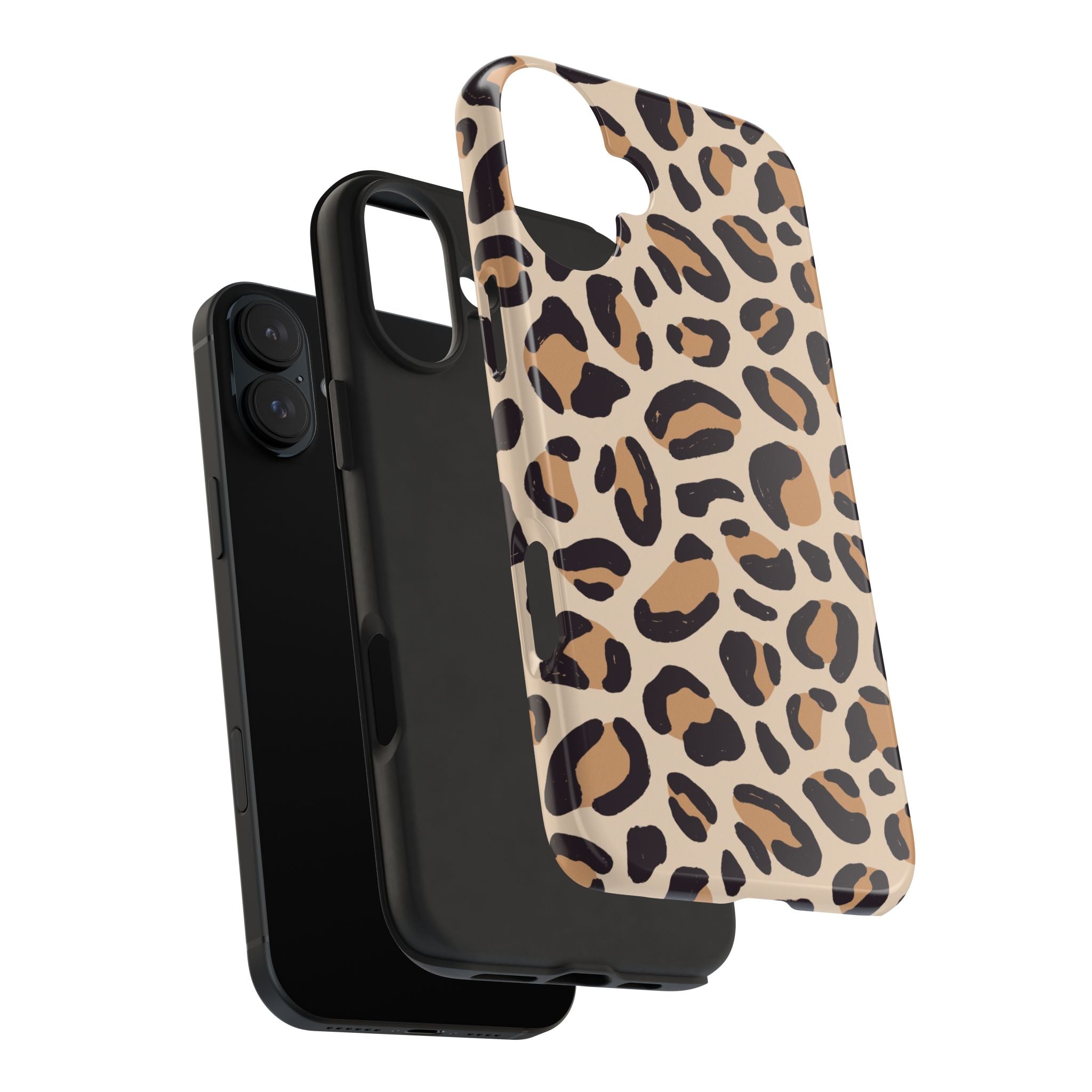 Leopard Print Tough Phone Case — Durable Slim Protective iPhone Cover