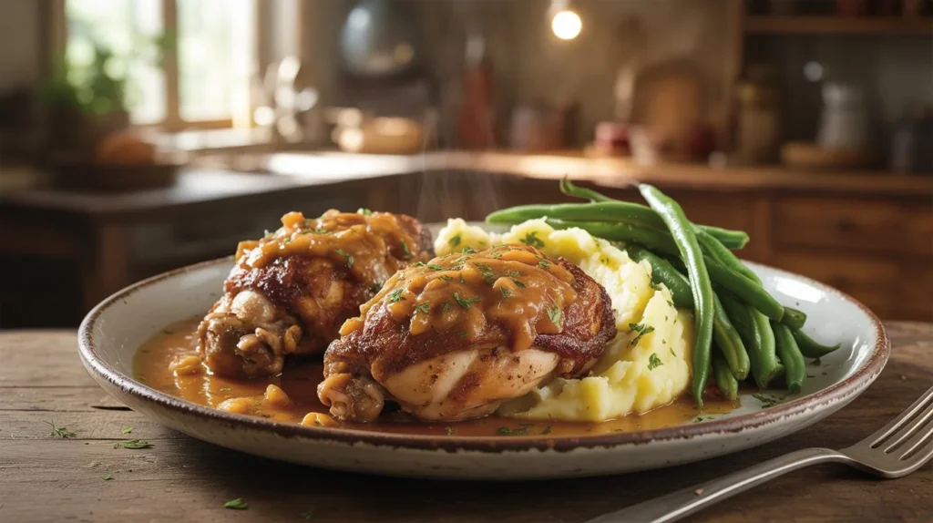smothered chicken thighs